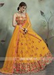 Soft Net Wedding Lehenga Set in Mustard Yellow