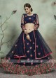 Navy Thread Work Lehenga Set