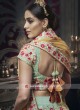 Sky Blue Embroidery Lehenga Choli