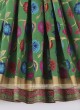 Banarasi silk saree in green color