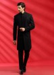 Designer Mens Wear Indowestern In Black Color