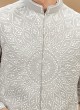 Festive Wear Embroidered Nehru Jacket Set