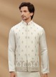 Wedding Wear Ivory Nehru Jacket Set