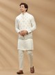 Wedding Wear Ivory Nehru Jacket Set