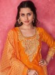 Shagufta Chanderi Silk Orange Salwar Kameez