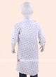 Stylish White Boys Pathani Set