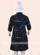 Navy Cotton silk Kurta