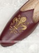 Wine Color Leather Mojari