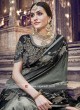 Grey and Black Shaded Saree