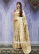 Banarasi Silk Saree with Contrast Blouse