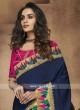 Art Silk Border Work Saree with Blouse