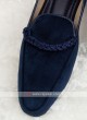 Navy Blue Velvet Mojari