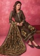 Shagufta Coffee Printed Salwar Kameez