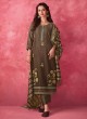 Shagufta Coffee Printed Salwar Kameez