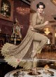 Golden Net Front Open Slit Salwar Kameez