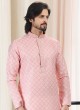 Peach Color Fancy Printed Kurta Pajama