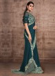 Festal Green Embroidered Classic Designer Saree