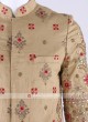 Raw silk sherwani in golden color