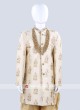 Charming Golden Cream Kids indo Western