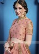 Beautiful Peach Zari Work Lehenga Choli