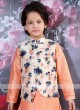 Floral Print Nehru Jacket For Boys