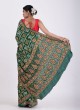 Green Bandhani Gajji Silk Gharchola