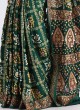 Green Bandhani Gajji Silk Gharchola