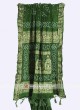 Green color gajji silk bandhani saree