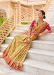 Golden & Green Pure Kanjivaram Silk Saree