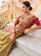 Golden & Green Pure Kanjivaram Silk Saree