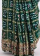 Green Bandhani Zardosi Work Gharchola Saree