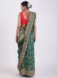 Green Bandhani Zardosi Work Gharchola Saree