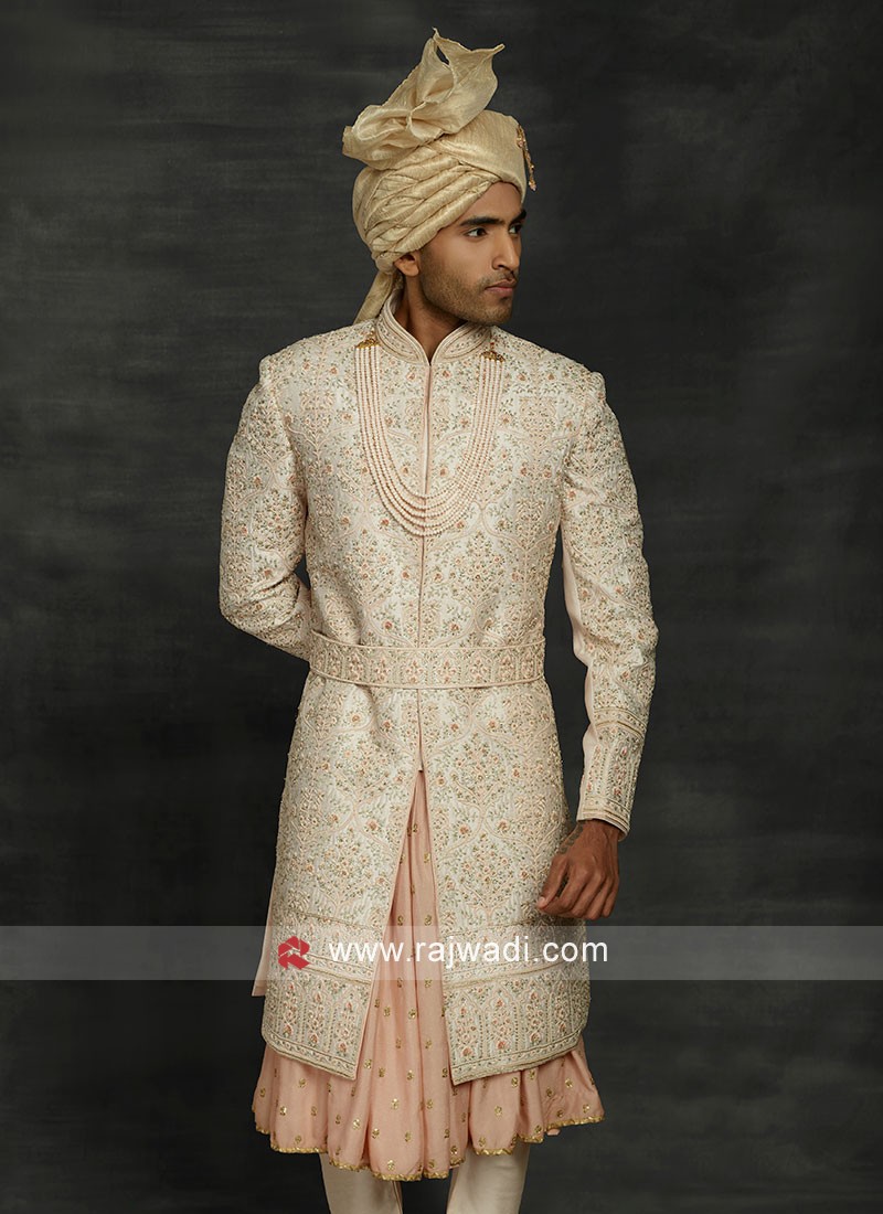 Groom sherwani dulha outfit Latest designs. Get your outfit tailored from  us. Send us t… | Pakistani bridal lehenga, Couple wedding dress, Pakistani  bridal dresses