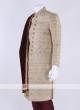 Golden color sherwani with dupatta