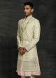 Royal Look Anarkali Style Sherwani For Groom