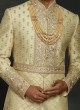 Anarkali Style Wedding Sherwani In Groom