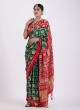 Green and Red Designer Gajji Silk Gharchola Saree