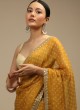 Mustard Yellow Bandhani Printed Classic Saree