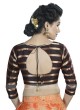 Art Silk Ready Blouse In Brown