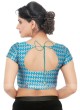 Brocade Ready Blouse In Blue