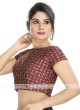 Embroidery Ready Blouse In Maroon