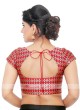 Brocade Ready Blouse In Red