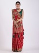 Traditional Maroon Gajji Silk Gharchola Saree