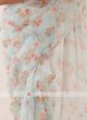 Light Turquoise Organza Saree