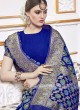 Viscose Blue Color Saree