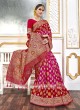 Viscose Red And Rani Saree