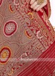 Viscose Red And Rani Saree