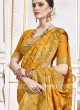 Viscose Saree In Golden Yellow