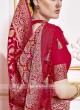 Viscose Saree In Red And Rani