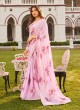 Chiffon Wedding Wear Light Pink Saree